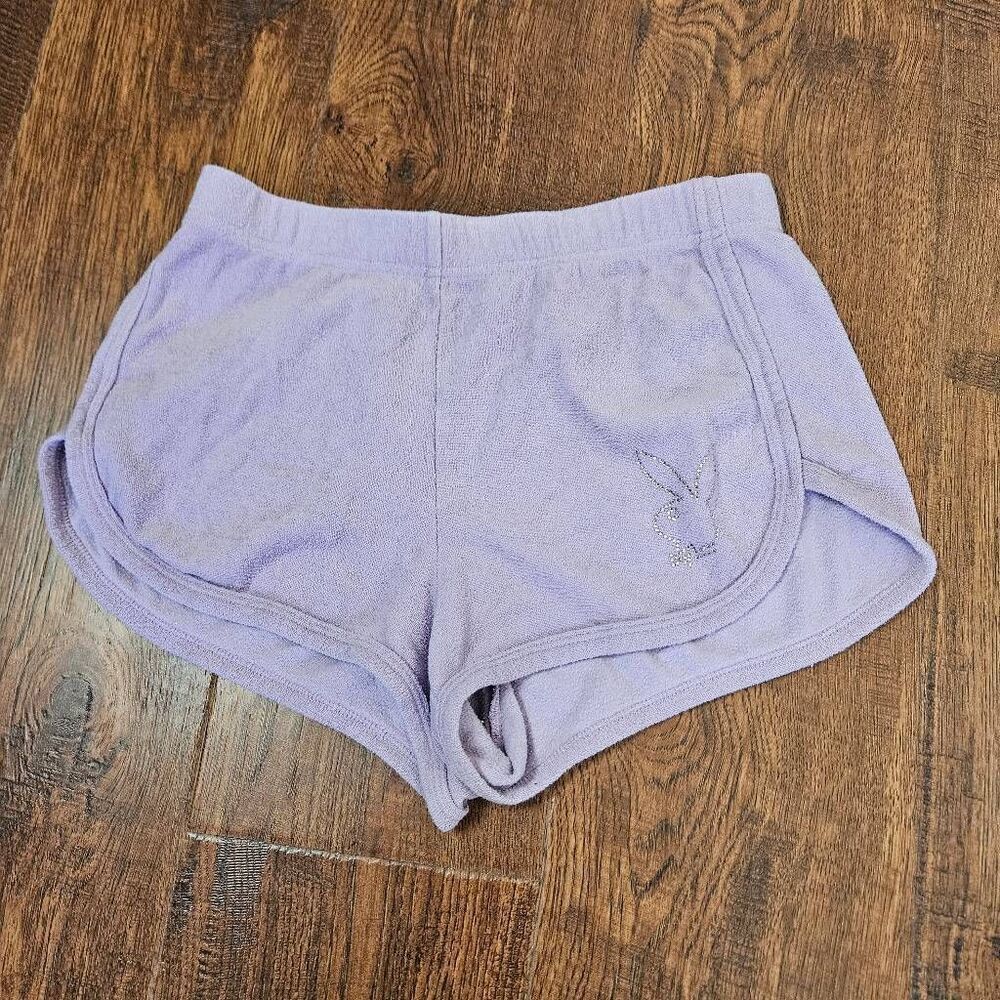 Playboy by Pacsun Terry Rhinestone Bunny Shorts